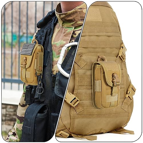SOWHUP Tactical Molle Pouch Cell Phone Pouch Holster Small Utility EDC Pouch Gadget Organizer Bag - color: MC2