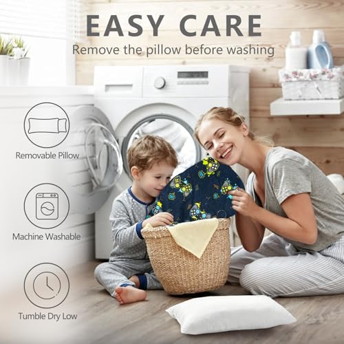 Primlect Thickened Toddler Nap Mat with Removable Pillow and Minky Blanket, Extra Large 55''x35'' Sleeping Bag, Washable, Roll up, Perfect for Daycare, Preschool, Kindergarten, Boys and Girls - color: Blue Traffic Upgraded
