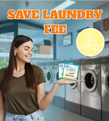 TidyFriend Sink Travel Laundry Detergent 10 ml, 16 Pack Effective Travel Detergent Packets for Sink Washing, Lightweight Must Haves Laundry Essentials - size: 16 Pack