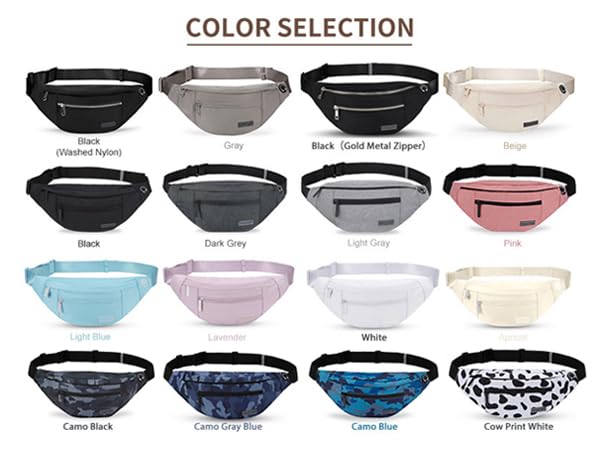 MAXTOP Large Crossbody Fanny Pack with 4-Zipper Pockets,Gifts for Enjoy Sports Festival Workout Traveling Running Casual Hands-Free Wallets Waist Pack Phone Bag Carrying All Phones - color: Black(4 Zipper Pockets), style: Large Fanny Pack(4 Zipper Pockets
