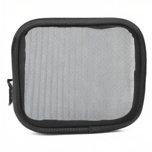 Patu Mesh Travel Toiletry Bag, Transparent Standing Pouch, Portable Shaving Washing Kits Organizer, Personal Care Trip Case, Pack of 2 (Size S), Black - size: Small (Pack of 2)