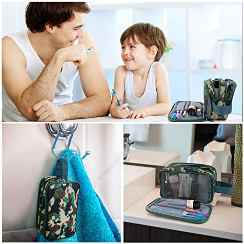 Kids Toiletry Bag for Boys, Travel Toiletry Bag for Little Young Boys Waterproof Hanging Wash Bag Toddler Traveling Toiletries, Dinosaur Camo - color: Dinosaur Camo