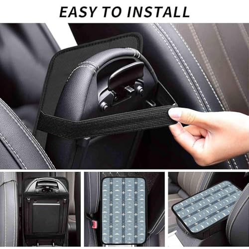 Airplanes and Runways 1 Print Car Center Console Cover Universal Neoprene Car Armrest Storage Box Decoration Protector Pad for Car Truck SUV, Interior Accessories