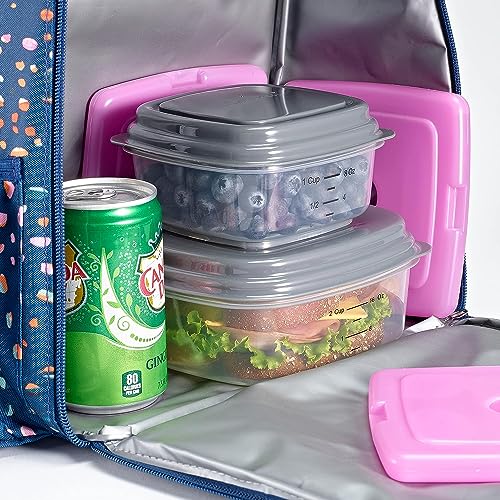Cool Coolers by Fit & Fresh Slim Ice Packs, Quick Freeze Reusable Ice Packs for Lunch Boxes & Coolers, Long-Lasting, Space Saving Lunch Ice Packs, Purple 4PK - color: Purple (4 Pack)