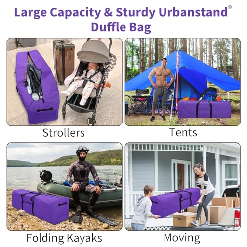 Urbanstand 48 Inch Travel Duffle Bag Extra Large Sport Equipment Duffel Bags with 2-way Lockable Zippers (Purple 2Pack) - color: Purple, size: 48inch 2Pack