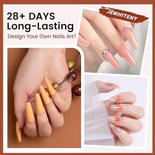 JEWHITENY 14 pcs Poly Gel Nail Extension Kit With Drill Machine U V Nail Light ALL In One Polygel Starter Kit - color: A06