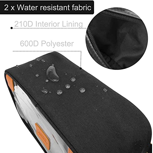 Lermende Toiletry Bag, Clear Shaving Dopp Kit for Men Travel Toiletry Bag with Hand Strap Unisex Bathroom Toiletries Organiser - color: Clear Black