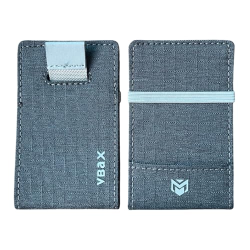 RFID Minimalist Slim Wallet for Men and Women, Holds Up to 12 Cards, Cash, Key Thin and Lightweight Credit Card Holder (Grey Microfiber – Arctic Edition) - color: Grey Microfiber – Arctic Edition