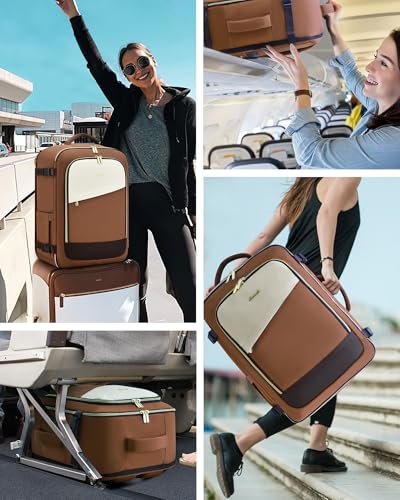 LOVEVOOK Travel Backpack for Women, 40L Carry On Backpack Flight Approved, Large Personal Item Bag Fits 17 inch Laptop, TSA Approved Luggage with 3 Packing Cubes,Waterproof Weekender Gym Essentials - color: Beige-brown, size: 40L