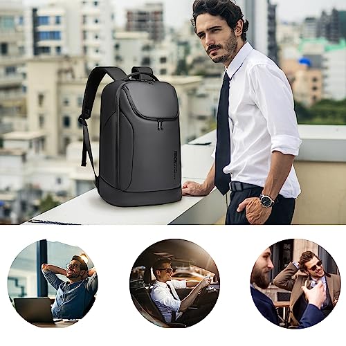 BANGE Business Smart Backpack Waterproof fit 15.6 Inch Laptop Backpack with USB Charging Port,Travel Durable Backpack, Black(no Usb), L, Travel Backpacks - color: Black(no Charge Port)