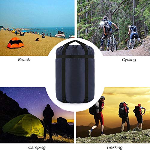 Compression Stuff Sack, 24L/36L/46L Sleeping Bags Storage Stuff Sack Organizer Waterproof Camping Hiking Backpacking Bag for Travel - Great Sleeping Bags Clothes Camping - color: Dark Blue 46L 2-PACK