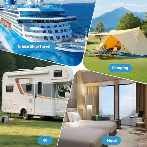 Caudblor Magnetic Clothesline for Cruise Ship Cabin Essentials, 13ft Retractable Travel Clothes Line with Clips Windproof Holes,Portable Laundry Drying Lines for Must Haves 2026 Hotel, RV, Indoor