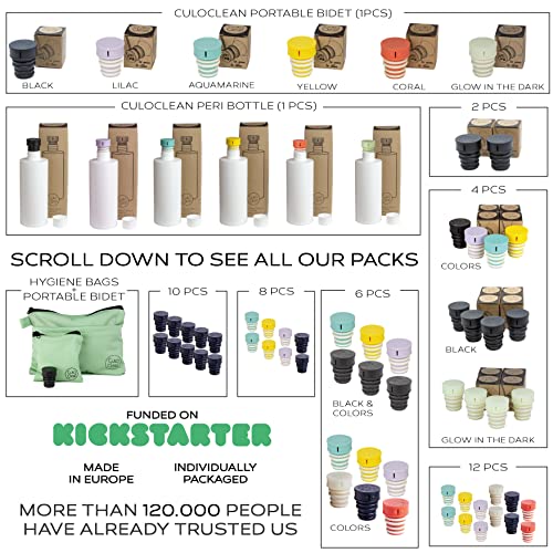 CuloClean Hygiene bag for hiking + Portable travel bidet. Personal hygiene kit for hikers, leave no trace (LNT) while hiking in the countryside.