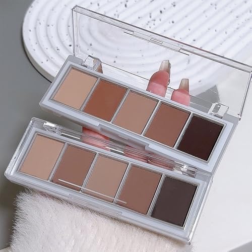 Matte Eyeshadow Palette, Cool Taupe Grey Brown Eye Shadow, Ash Brown Charcoal Eyeshadow, Soft Blendable Smokey Makeup, Long Lasting Waterproof Eyeshadow for Daily Office Smokey Look, Sombra de Ojos 06 - color: B06