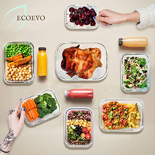Glass Food Storage Containers Set, Large Size Containers with Lids, BPA-free Locking lids, 100% Leak Proof Glass Meal Prep Containers, Freezer to Oven Safe (2 Pack of 80oz) - color: 2 Pack of 80oz