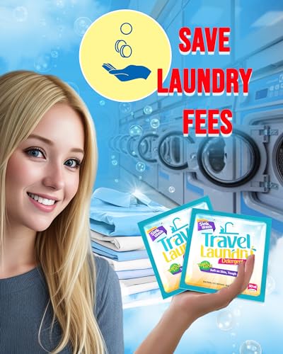 TidyFriend Sink Travel Laundry Detergent 10 ml, 8 Pack Lightweight Travel Size Laundry Detergent Packets, Must Haves Laundry Essentials - size: 8 Pack