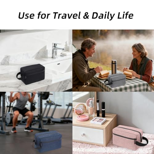 DSYSC Travel Toiletry Bag for Women Men, Small Makeup Bag, Water-Resistant Cosmetic Bag, Cosmetic Pouch, Traveling Dopp Kit, Travel Essentials Accessories (Pink) - color: Pink