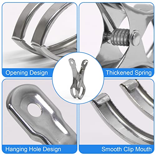 Coideal Beach Towel Chair Clips - 10 Pack Pool Cover Clips Stainless Steel Quilt Clamps Metal Large Heavy Duty Clothes Pins Windproof for Sunbed Lounge Cruise - size: 11 cm