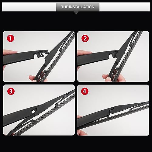 Replacement for Hyundai Santa Fe 2019 2020 2021 Rear Windshield Wiper Blade and Arm Assembly-Car Back window wiper Arm Blade Complete Set - size: For Hyundai Santa Fe 2019-2021