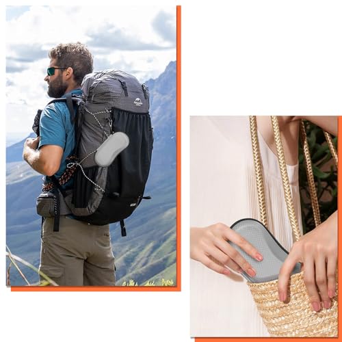 FINTIE Sunglasses Case, Hard EVA Shell Shockproof Sport Glasses Case with Metal Carabiner Travel Zipper Eyeglasses Holder - color: Grey
