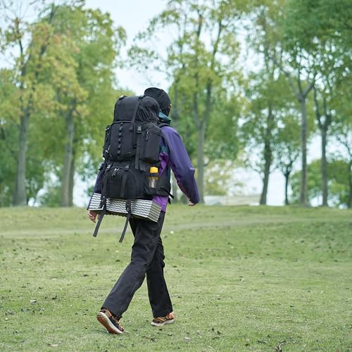 Amazon Basics Internal Frame Hiking Backpack for Camping and Backpacking, Adjustable Straps, Rainfly Included