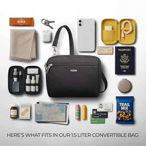 Travelon Anti-Theft Classic Convertible Crossbody & Waist Pack - color: Black