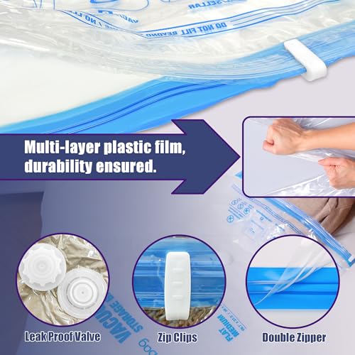 Travel Vacuum Bags with Electric Pump, Vacuum Travel Bags for Luggage and Suitcase, Clothes Clothing, Medium 10 Pack - size: Medium