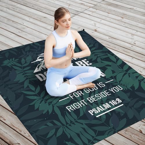 Camping Tracks Pocket Picnic Blankets, Camp Mini Beach Camping Blanket Waterproof Sandproof, Rustic Green Leaf RV Outdoor Picnic Blanket Mat Gifts for Camper Campsite Travel Hiking 55x60in - color: Shaken