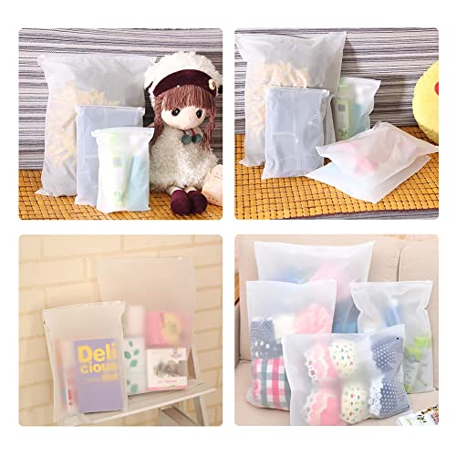 Frosted Packaging Bag, 50PCS 7.9X9.8 Inch Clear Plastic Poly Bags, Reclosable Clear Poly Bags with Vent Holes for Packaging Socks, Board Games, Underwear Leggings, Toys - size: 50 Pcs 7.9*9.8"