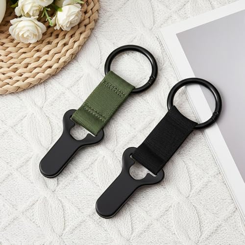 Niveaya Hat Clip for Travel on Bag - 2 Pack, Vacation Beach Cruise Essentials Accessory for Travel Handbag Backpack Luggage, Securely Hold to Keep Hat Shaped, Black+Dark Green - color: 2PCS Black+Dark Green