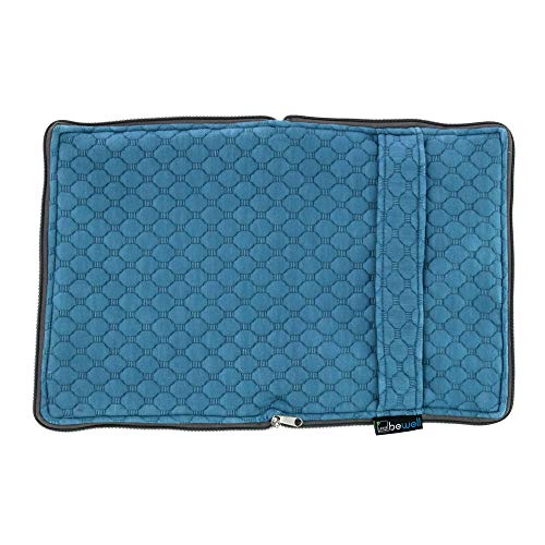 Lewis N. Clark Ultimate Comfort Set Portable Travel Kit for Airplane, Includes Inflatable Pillow Zippered Carrying Case, Cozy Fleece Blanket, Eye Mask for Sleeping & Foam Ear Plugs, Blue