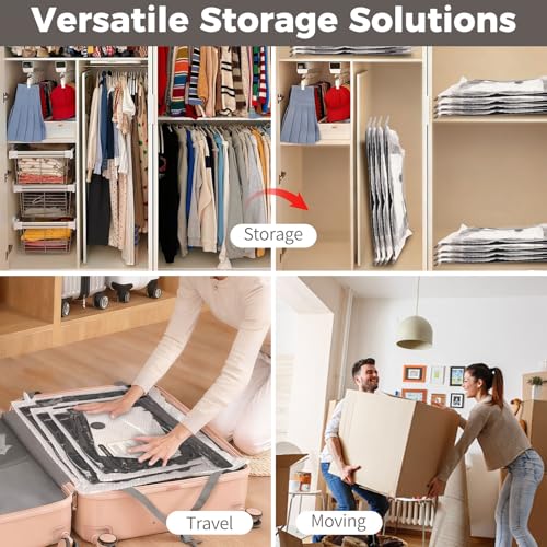 18 Pack Vacuum Storage Bags with Rechargeable Electric Air Pump (6J+3L+6M+3S), Space Saver Vacuum Sealer Bags for Clothing, Blankets, Bedding, Comforters and Pillows - size: 18 combo bags + Electric Pump