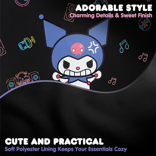 Sanrio Kuromi Car Trunk Organizer and Storage Bin - Collapsible Simple Compartment Convenient Heavy Duty, Fold Up for Easy Storage Box, Automotive Seat Cargo for Groceries Tools - 12.5L x 12.5W x 9H - style: Organizer Kuromi