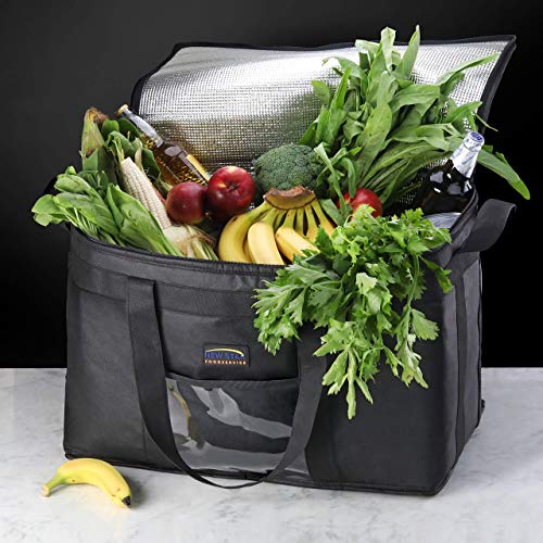 New Star Foodservice Commercial Insulated Food Delivery Bag, Extra Large, 23 x 15 x 14 Inch, Black - size: 23" W x 15" H x 14" D