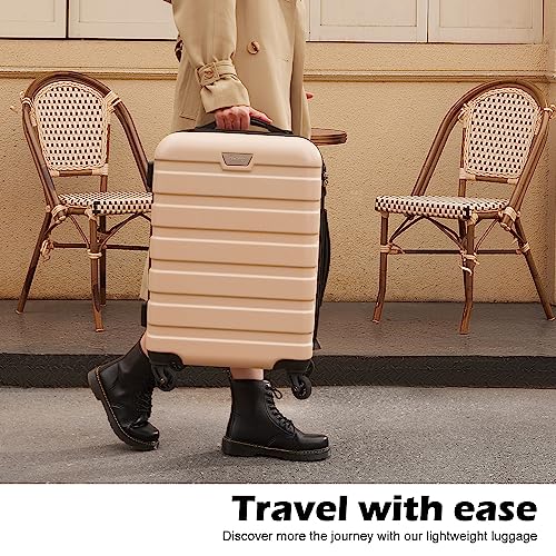 Coolife Luggage 3 Piece Set Suitcase Spinner Hardshell Lightweight TSA Lock (white, 3 piece set(20in24in28in)) - color: White, size: 20in24in28in