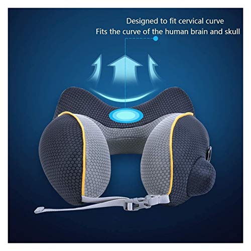 Travel Pillow Pure Memory Foam Neck Pillow, Comfortable & Breathable Cover, Machine Washable, Airplane Travel Kit, Standard, Gray