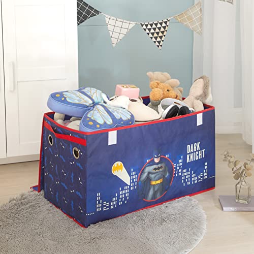 Idea Nuova Batman Collapsible Children’s Toy Storage Trunk, Durable with Soft Lid, 28.5"x14.5"x16" - color: Batman Dark Knight