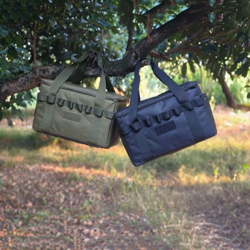 Tactical Camping Storage Bag 14L Tactical Utility Tote Bag Camping Cookware Organizer Trunk Organizer - color: Black