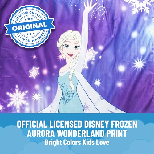 Jay Franco Kids Slumber Bag and Pillow - 54 x 27 Inch Comfy Indoor Sleeping Bag for School and Sleepovers, 2 Piece Set, Purple - Frozen - color: Purple - Frozen