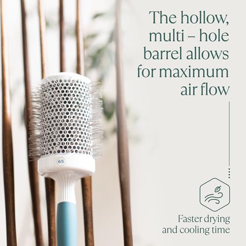 Round Brush for Blow Drying - Extra Large Ceramic Ion Thermal Barrel for Precise Styling and Maximum Volume - Lightweight Hair Brush for Smooth Manageable Hair (Bristle 3.4 in, Barrel 2.5 in) - size: 2.5 Inch