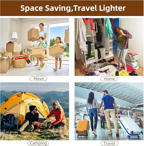 12 Pack Vacuum Bags for Travel with Rechargeable Air Pump & LED Light,Vacuum Travel Bags,Vacuum Storage Bags(4L+4M+4S),80% Space Saver Vacuum Seal Bags for Blankets,Comforters,Luggage - style: 12 Vacuum Bags + Wirelwss Charging Pump