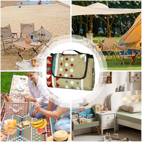 Dimatic Cute Picnic Blankets 78"x78" Extra Large Beach Blankets Waterproof Sand Proof Foldable Portable for Outdoor Family Camping - color: Maple Leaf