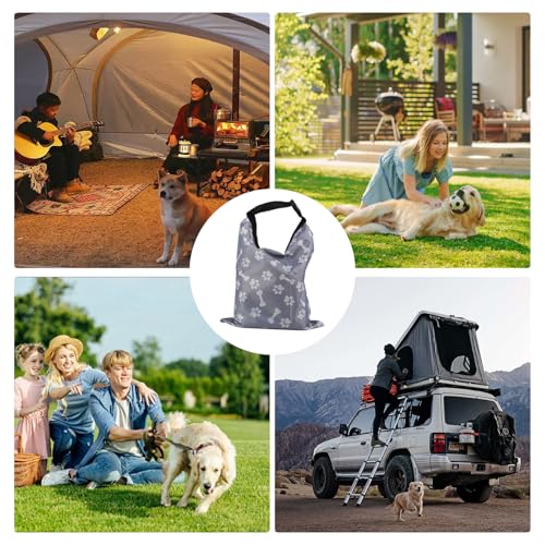 2Packs Dog Travel Bag,10 lb Dog Food Storage Container, Airtight Pet Travel Accessories, Large Capacity Dogs Food Carrier for Camping,with 1Packs Collapsible Dogs Travel Bowls,Perfect for Camping Trip