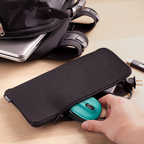 UT Wire Pocket for Laptop 2-in-1 Mouse Pad and Charger Zipper Pouch for Travel, School, Office on the Go, 1 Pack - size: 10.5 x 5.5 inch
