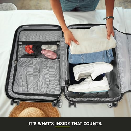 Kenneth Cole REACTION Diamond Tower Collection Lightweight Hardside Expandable 8-Wheel Spinner Travel Luggage, Deep Teal, 28-Inch Checked - color: Deep Teal, size: 28-Inch Checked