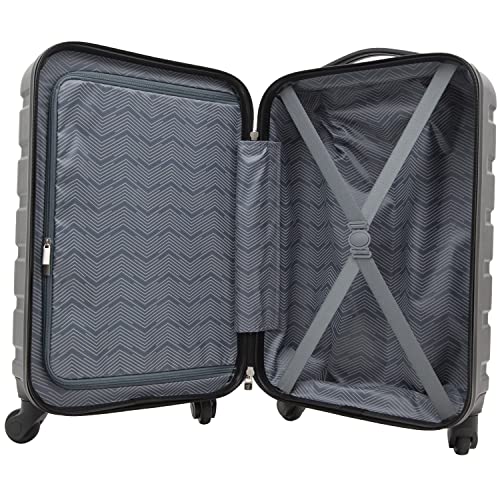 Travelers Club Harper Luggage, Black, 22-Inch Carry-On - color: Black, size: 20-Inch