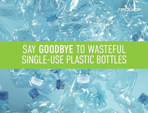 REDUCE WaterWeek Refillable Water Bottles, 14 oz - Includes 5 WaterWeek Leak Proof Tritan Reusable Water Bottles - Includes Fridge Tray - Navigate - color: Navigate, size: 14 Ounces