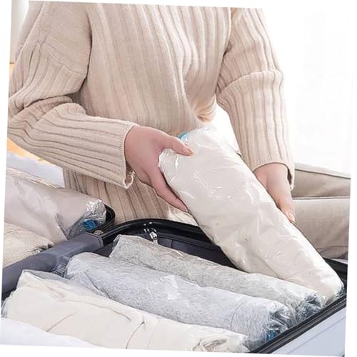 ARTIBETTER 10pcs Vacuum Compression Storage Bags Set for Clothing and Jackets, Multi-size (35x50cm, 40x50cm, 40x60cm, 50x70cm) Roll-up Space Saver Packing Organizer for Travel and Home Use
