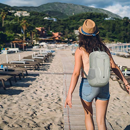 ZOMAKE Ultra Lightweight Packable Backpack 25L, Foldable Hiking Backpacks Water Resistant Small Folding Daypack for Travel(Sliver Grey) - color: Sliver Grey