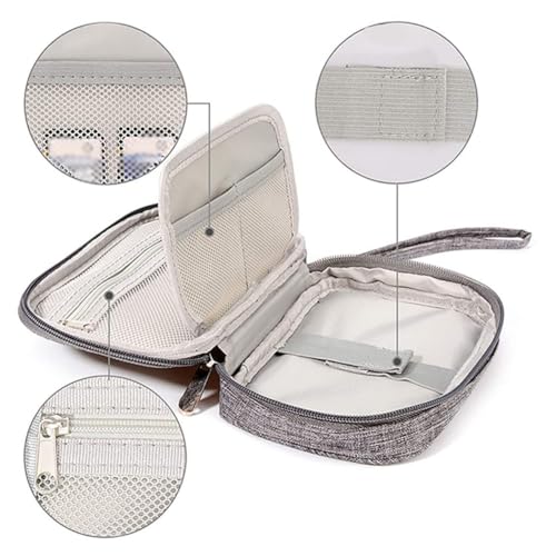 Travel Cable Organiser Bag Pouch Electronic Accessories Carry Case Flash Drive Earphone Carrying Case Tech Gadget Storage Organizer for Cord Hard Disk Power Bank